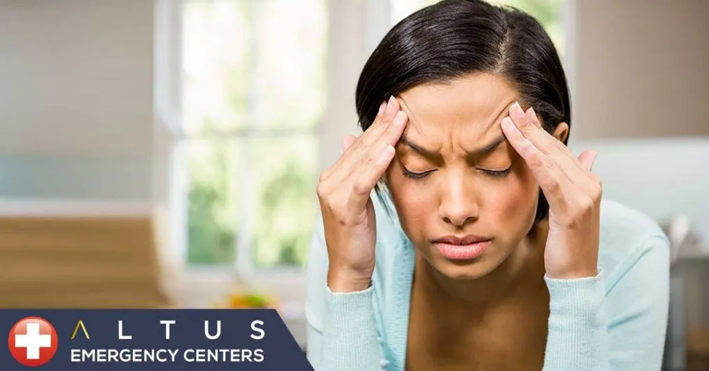 woman with migraine