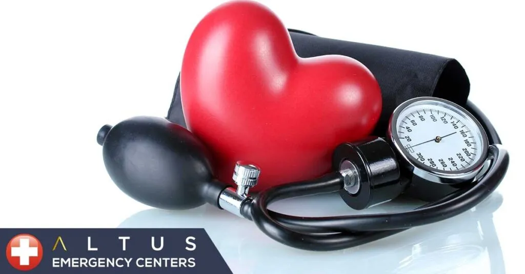 blood pressure cuff and red heart
