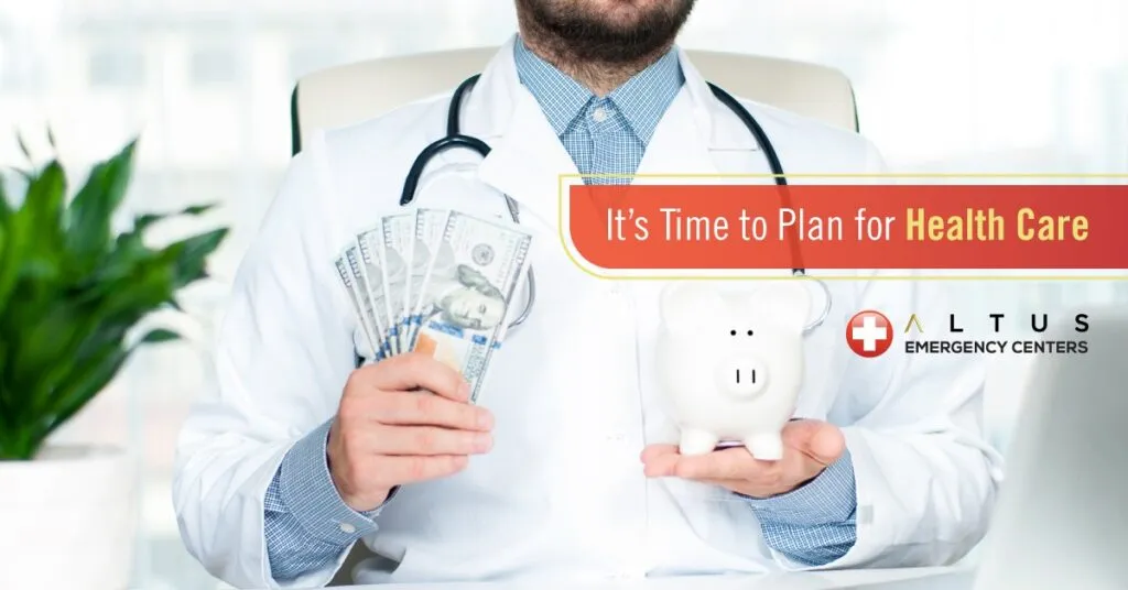 doctor holding money and a piggy bank
