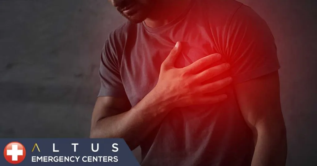 man with extreme chest pain