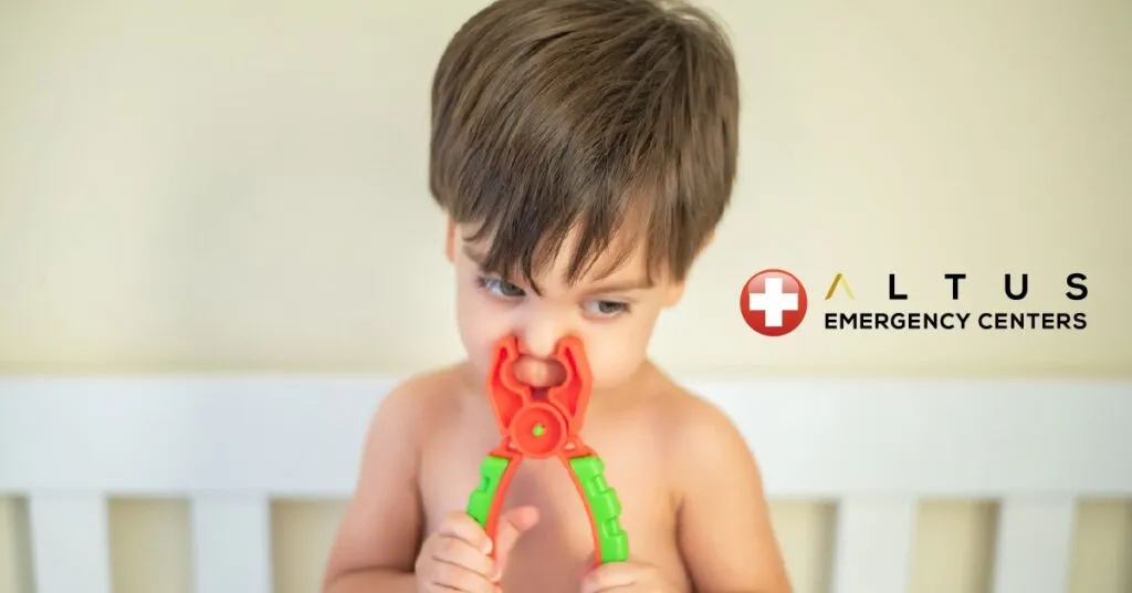 child playing with a toy