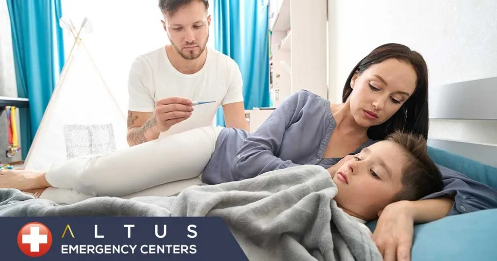 child with flu symptoms
