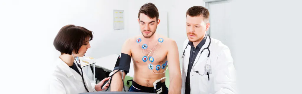 man with cardiologist