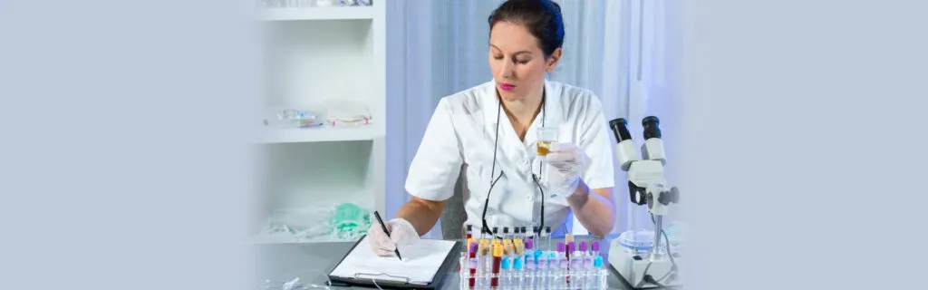 urinalysis in a lab