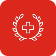 A white cross inside a laurel wreath on a red background, representing medical excellence, accreditation, or the highest standards of care within an emergency medical facility.