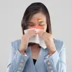Inflamed sinuses with nasal congestion symptoms